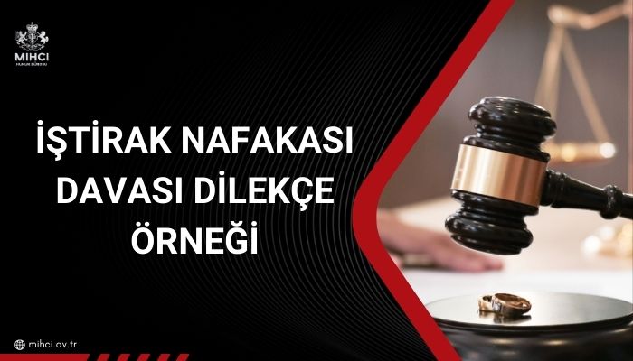 İştirak nafakası davası dilekçe örneği