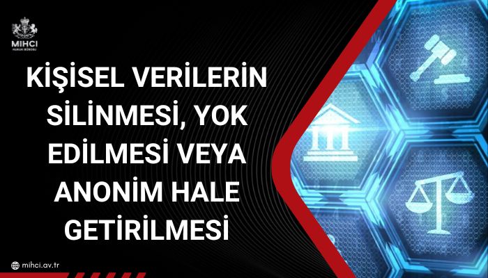 Kişisel Verilerin Silinmesi, Yok Edilmesi veya Anonim Hale Getirilmesi